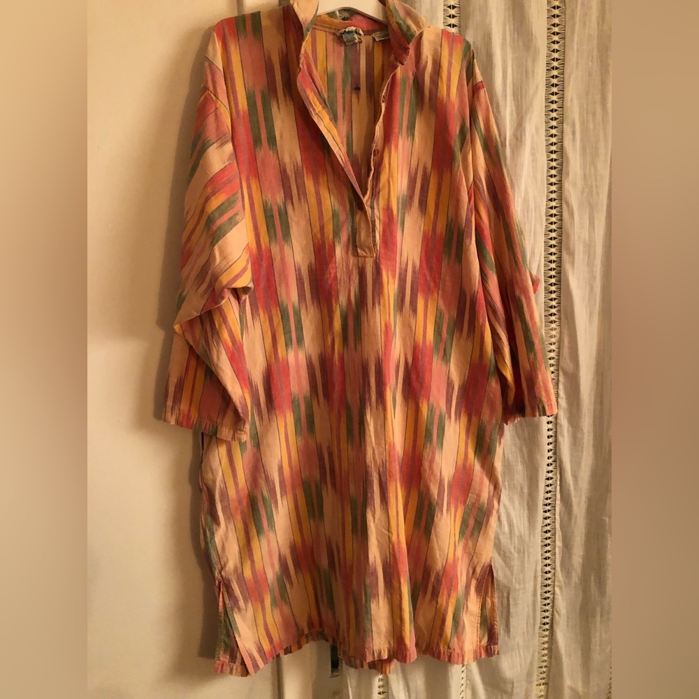 Boho hippie shirt dress